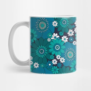 Pushing Daisies Blue Mug